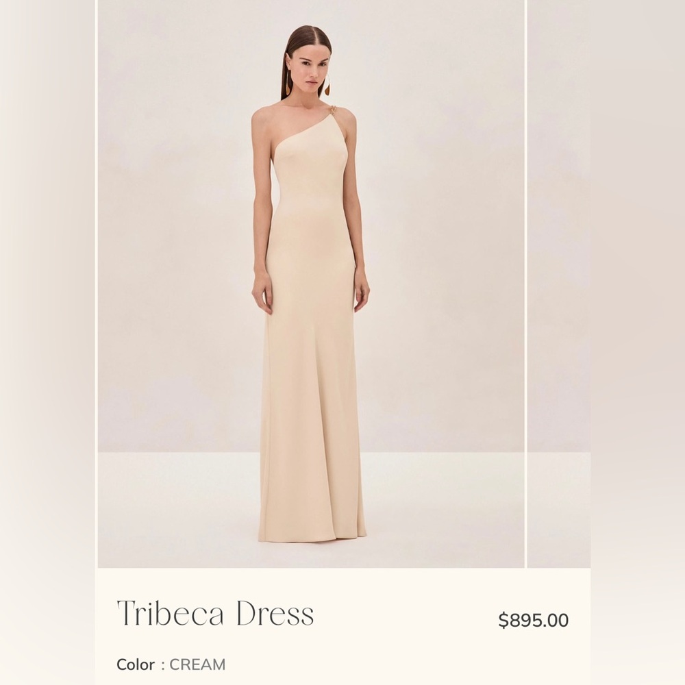 Alexis NWT Tribeca One-Shoulder Cream Dress